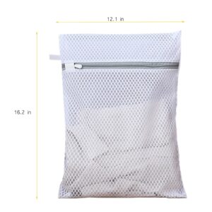 Eraizo 2 pcs durable honeycomb mesh laundry bag for washing delicate clothing bags for socks and underwear, 12 x 16 inches