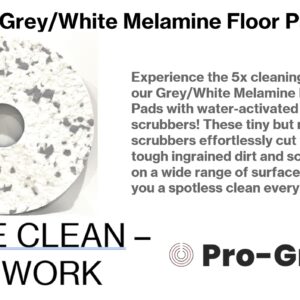 Pro-Graad 13” 330mm Grey/White Melamine Eraser Floor Pad, 68482, 5 Pack