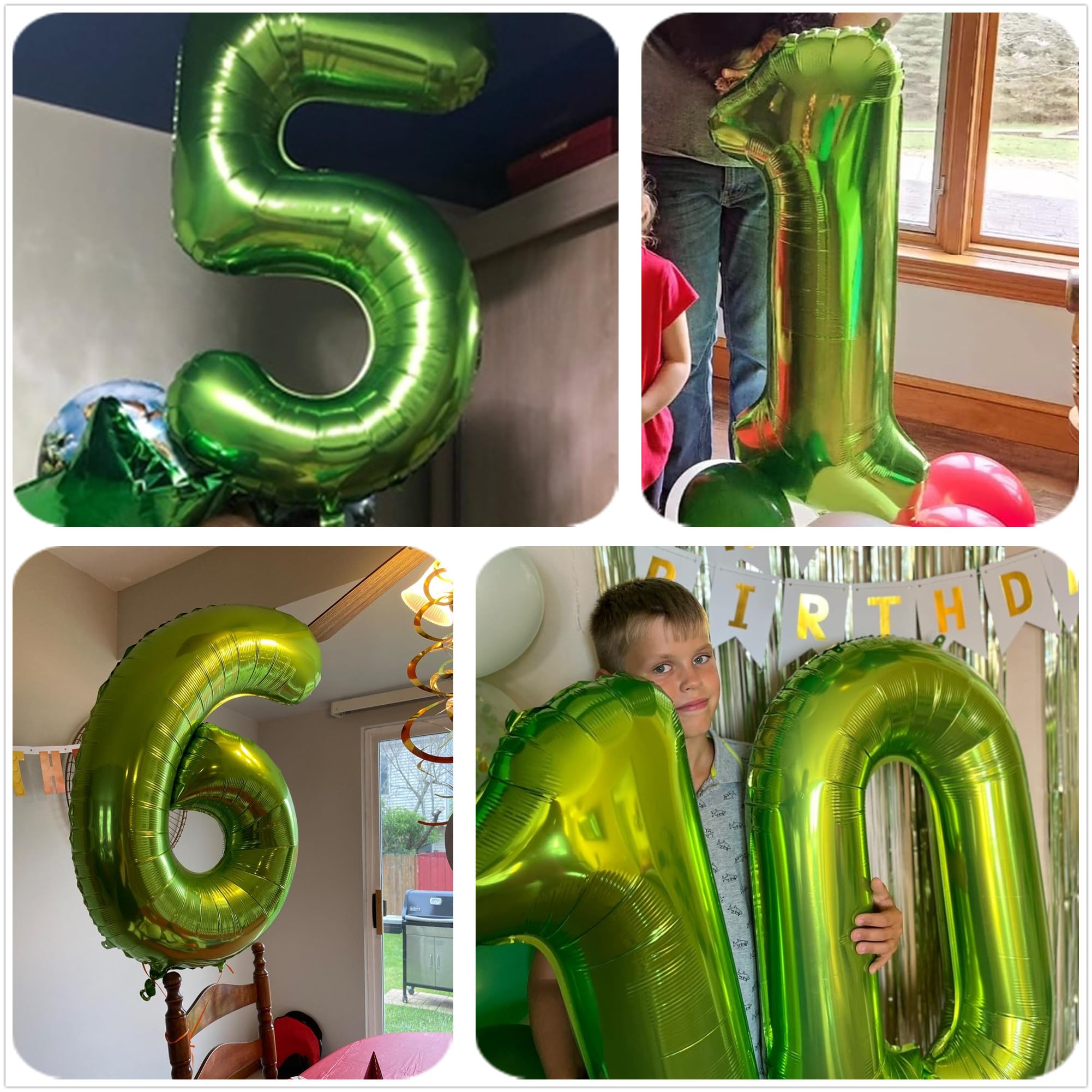 40 Inch Number Balloons for 1st 11 21 birthday Green Digit 1 Balloon for Boys Girls Kids Decors 1 Year Old Baby Shower Anniversary Graduations Decors (Green No 1)