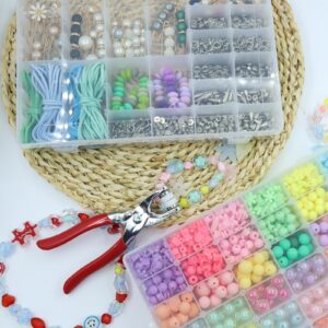 RYKOMO 5 Pack 36 Grids Clear Plastic Organizer Storage Box Container with 270 Label Stickers, Craft Bead Organizers and Storage with Adjustable Dividers Plastic Container with Dividers for Crafts