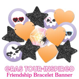 Big Dot of Happiness in My Spooky Era Banner, Ghost Concert Tour Halloween Party Decorations, Large Friendship Bracelet Banners, 28 Pieces