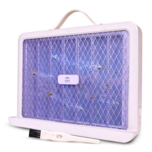 wbm smart electric bug zapper, high-voltage led uv light trap for mosquitoes, portable & wall-mountable, safety mesh protection, indoor/outdoor use