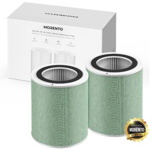 morento mr7566 air purifier replacement filter for mr7566 air purifer, high-efficiency activated carbon filter，4-in-1 air purifier filter, original standard version- 2 pack