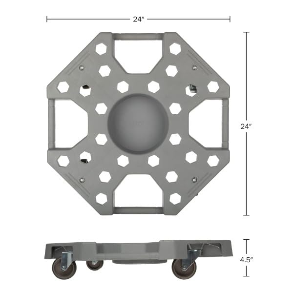 Tire Dolly - 300lb Capacity Wheel Dolly Tire Rack with Swiveling Casters - Rolling Tire Storage Rack for Up to 4 Tires - Shop Storage by Stalwart