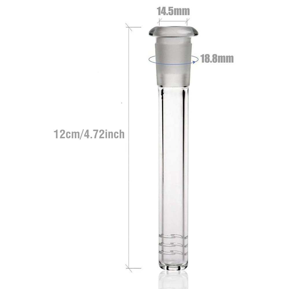 4PCS Scientific Glass Tube Clear Test Tube Down Stem for Science and Lab Experiments with 2 Cleanning Brushes (12CM/4.72INCH)