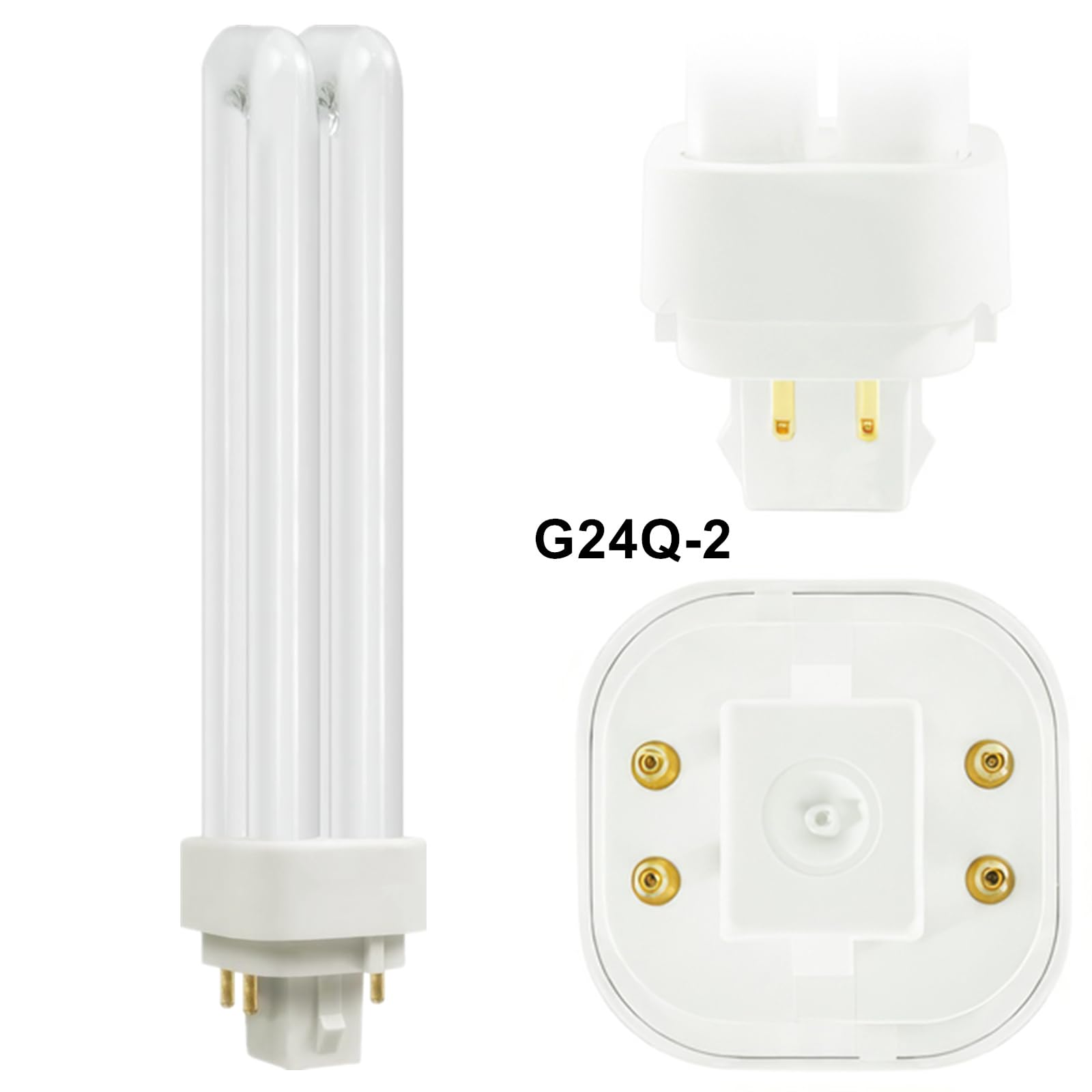 SATZOL 2700K G24Q-2 PLC-18W 827 4 Pin Base Compact Fluorescent Light Bulb, Replacement for Sylvania 20683 and Philips 38329-9 - PL-C 18W/827/4P/ALTO, GE97594 and Satco S6734 (Warm White 2700K)