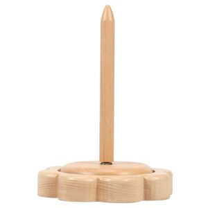 wooden yarn holder for crocheting, yarn ball holder bearing twirling mechanism knitting ball stand, rotating pendulum yarn ball dispenser stand, smooth yarn holder for crocheting and knitting