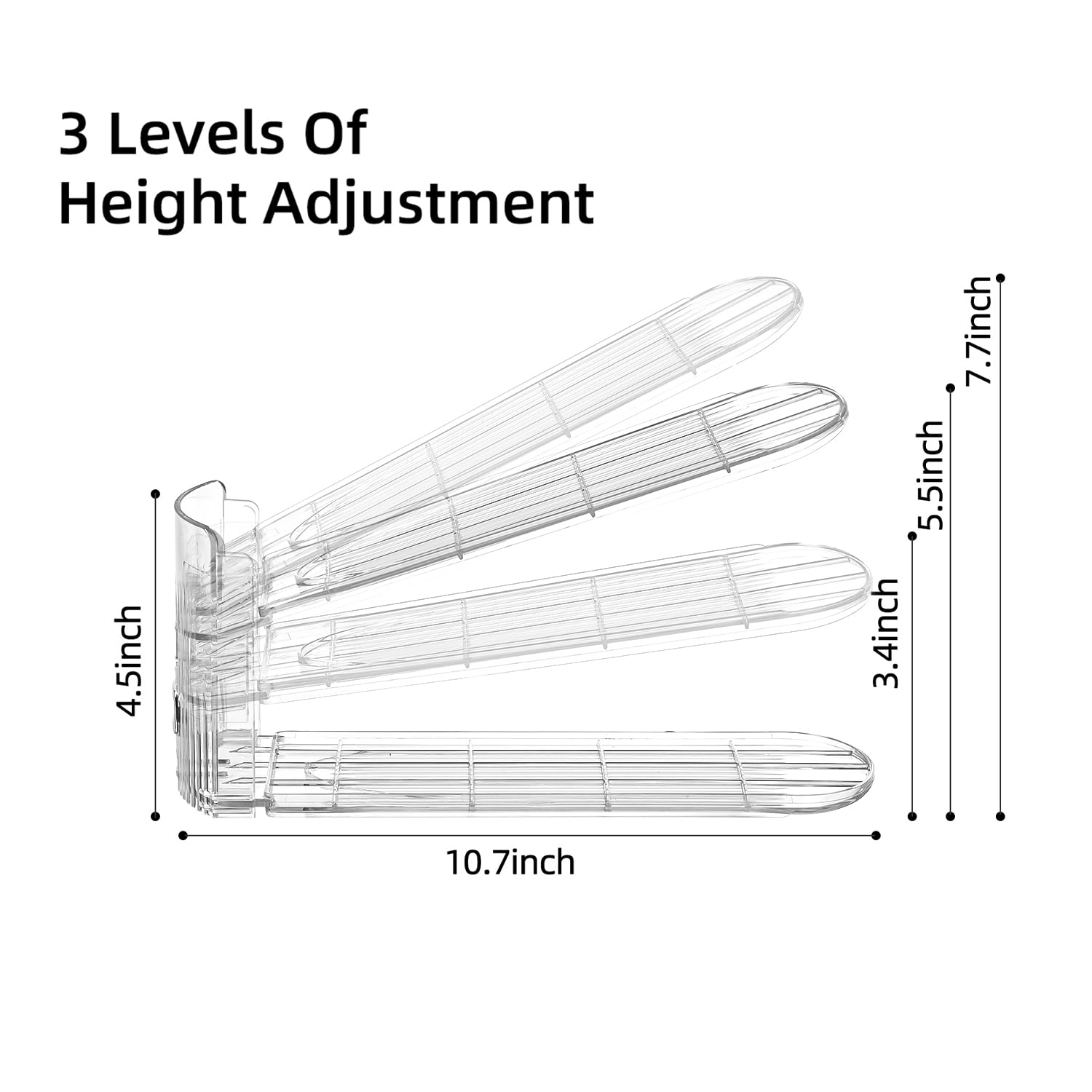 beehomay Shoe Slots Organizer,Adjustable Shoe Rack with Three Levels,Shoe stackers for a Pair of Shoes (Clear, 12Pack)