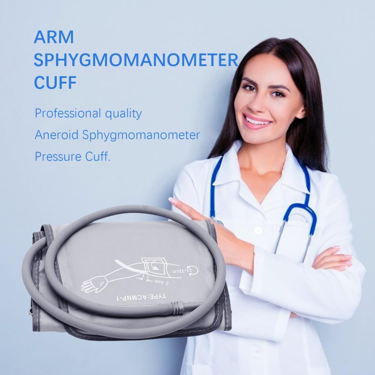 Blood Pressure Cuff Upper Arm Blood Pressure Cuff Home Use Sphygmomanometer Cuff 22-32cm, arm sphygmomanometer