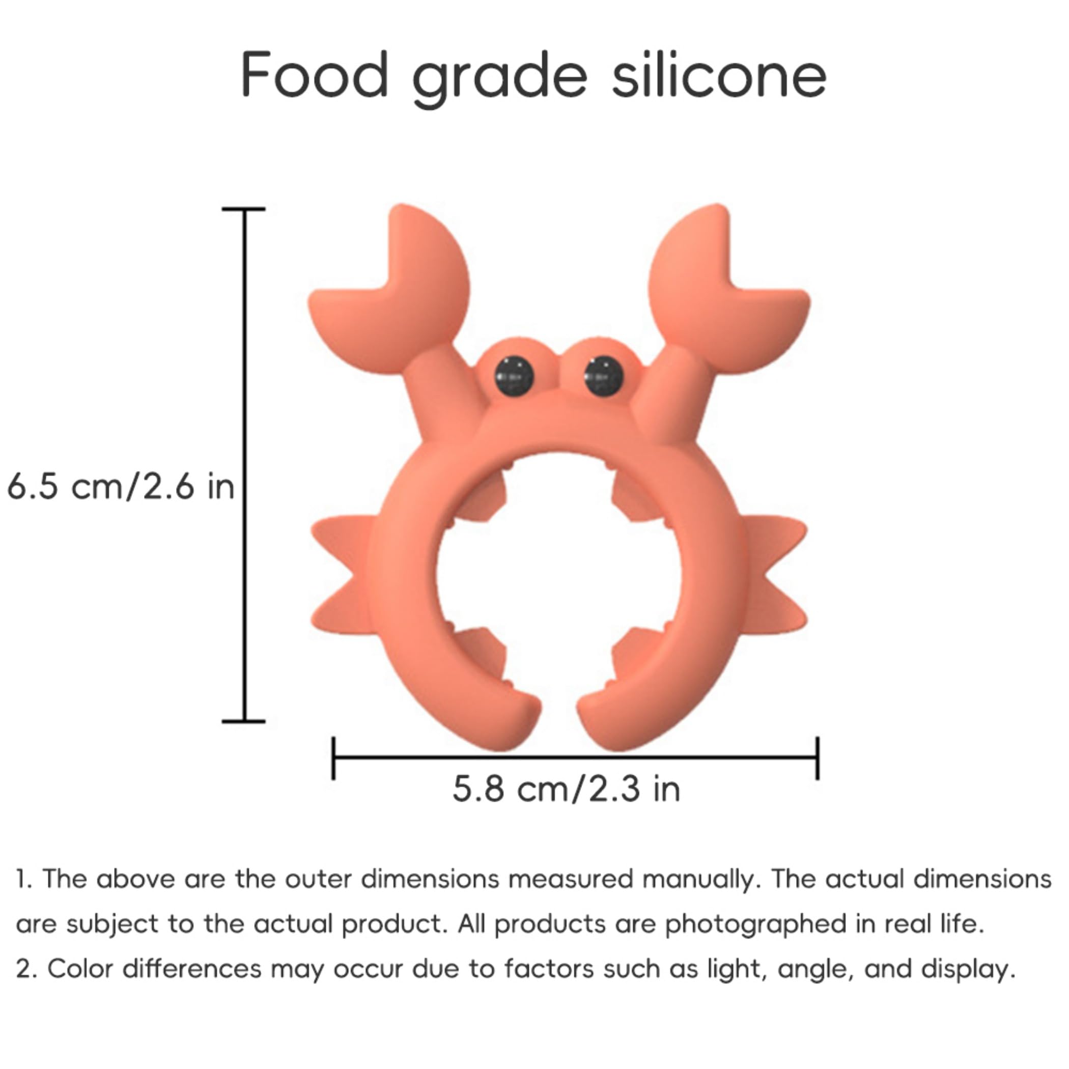 Crab Utensil Holder - 2 PC Cute Silicone Crab Shaped Spatula Rack - Funny Spoon Rest for Stove Top, Cooking Gifts, Cute Kitchen Accessories (Orange x2)