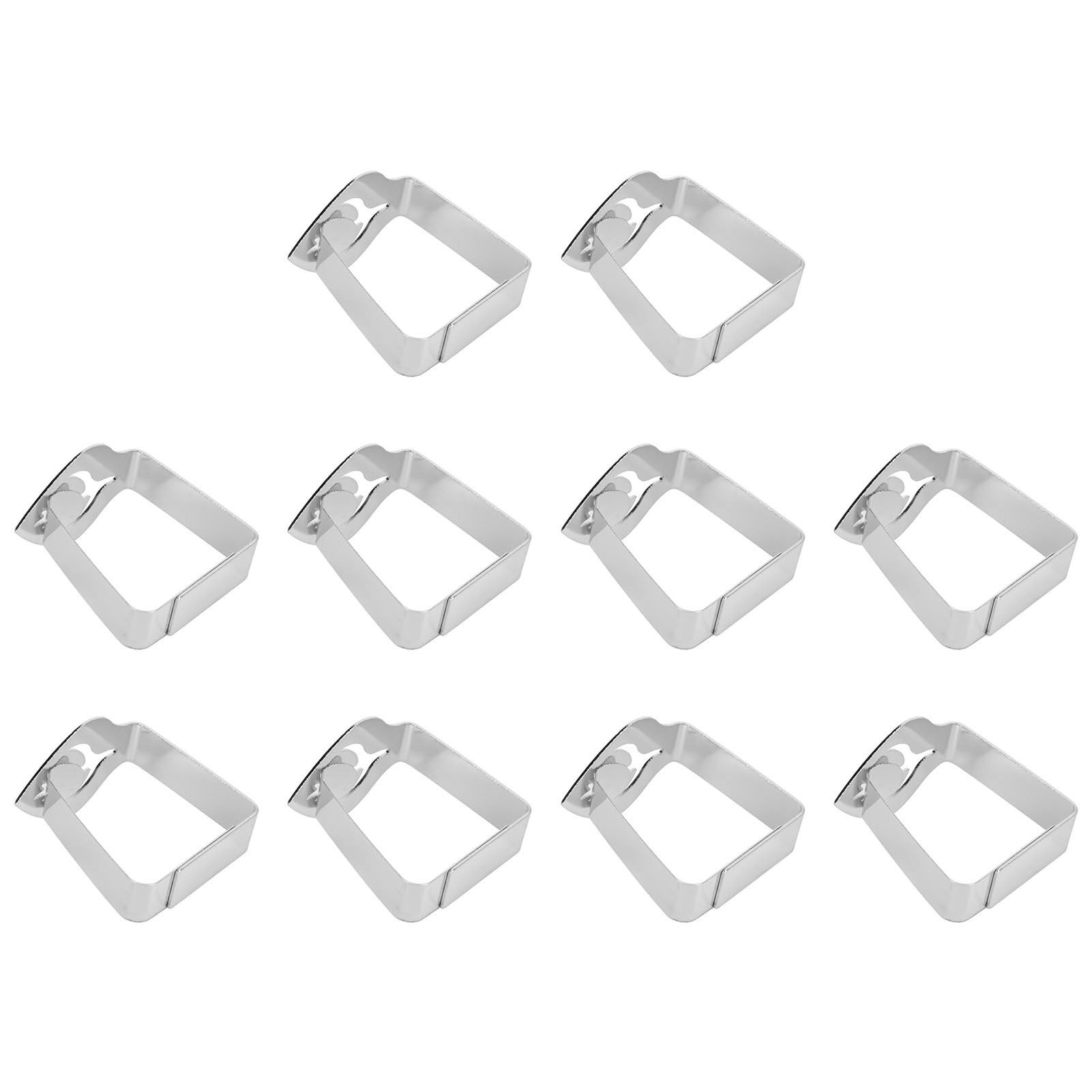 HYEIUIRA 10Pcs Tablecloth Clips Stainless Steel Leaf Style Anti Slip Multi Function Table Cloth Holders for Family Party Cafe (Silver)