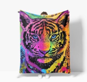 tiger blanket tiger fleece throw blanket super soft warm cozy fuzzy plush tigers blanket gifts for girls boys kids room decor40 x50