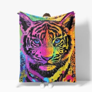 Tiger Blanket Tiger Fleece Throw Blanket Super Soft Warm Cozy Fuzzy Plush Tigers Blanket Gifts for Girls Boys Kids Room Decor40 X50