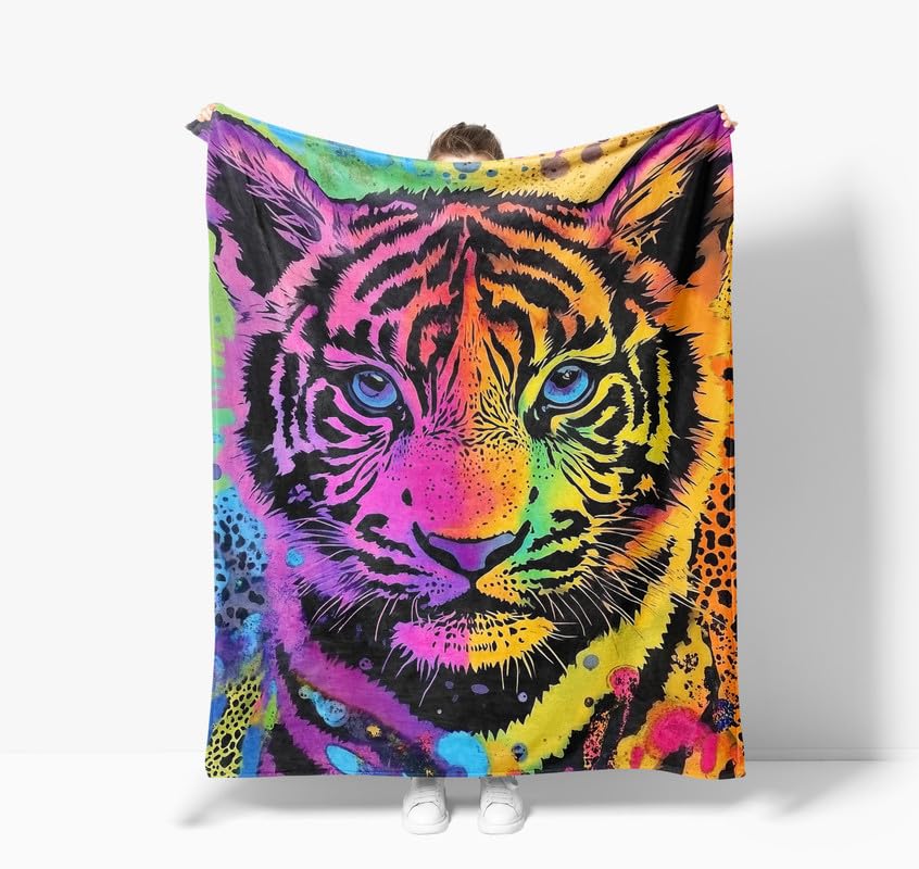 Tiger Blanket Tiger Fleece Throw Blanket Super Soft Warm Cozy Fuzzy Plush Tigers Blanket Gifts for Girls Boys Kids Room Decor40 X50