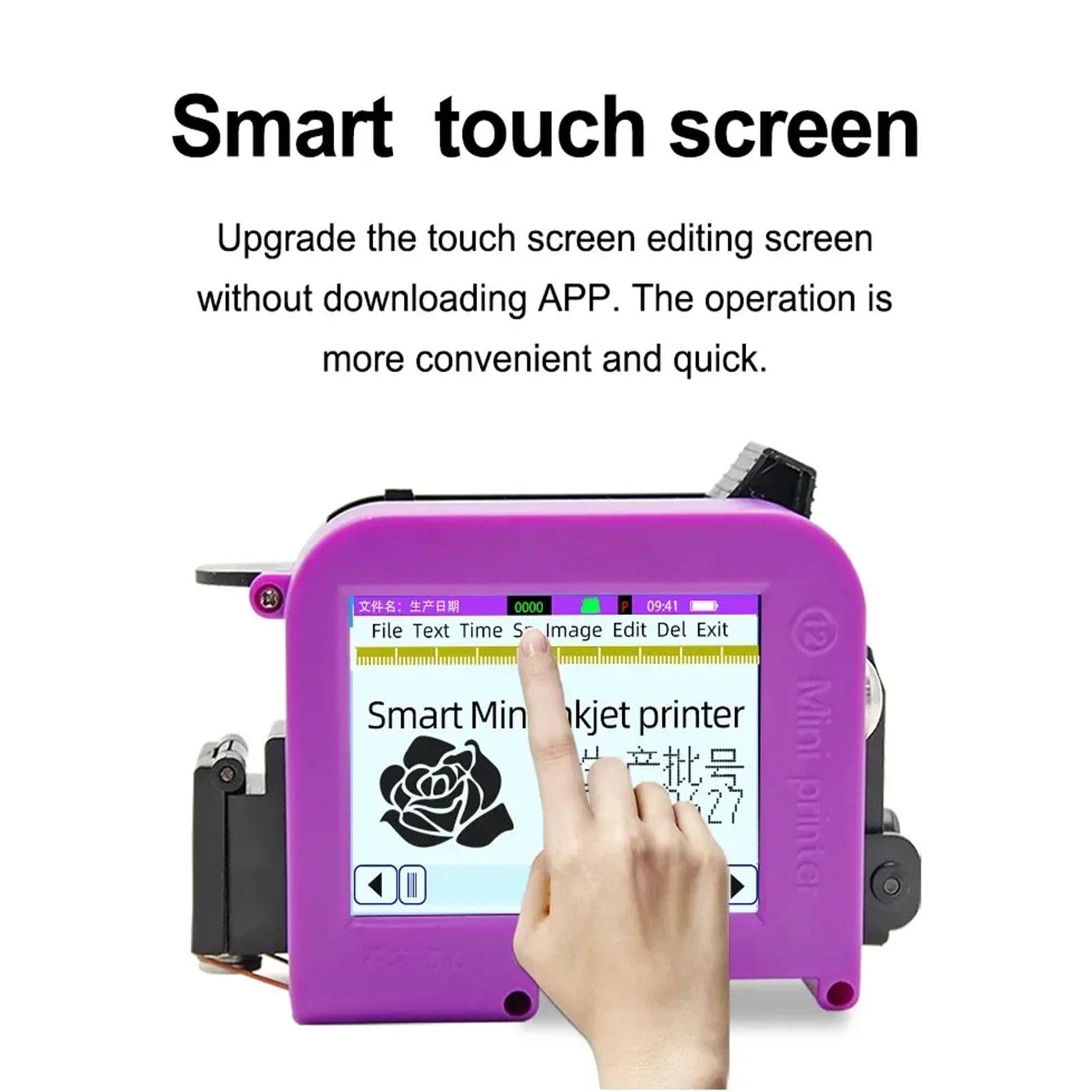 SHJ-XJLJNQ Small Handheld, Mini Inkjet Printer, Portable, Suitable for Production Date, QR Code, Logo Smart Coder Supports Multiple Languages