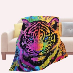 Tiger Blanket Tiger Fleece Throw Blanket Super Soft Warm Cozy Fuzzy Plush Tigers Blanket Gifts for Girls Boys Kids Room Decor40 X50