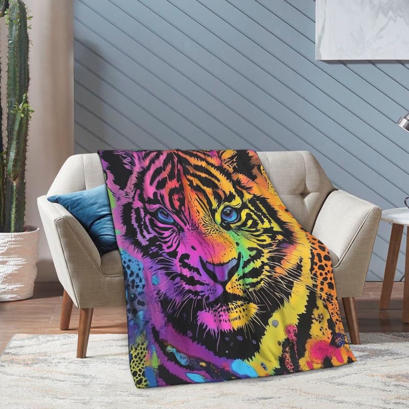 Tiger Blanket Tiger Fleece Throw Blanket Super Soft Warm Cozy Fuzzy Plush Tigers Blanket Gifts for Girls Boys Kids Room Decor40 X50