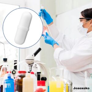 Joaoxoko Magnetic Stir Bar Set 12pcs PTFE Magnetic Stirrer Mixer Stir Bar,White 0.8 Inch Laboratory Stirrer Mixer Bar,Type-B Mycology Supplies Magnetic Stirrer Bar