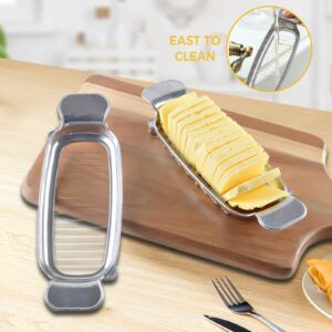 2024 upgraded Butter Slicer & Butter Cutter- Ergonomic Handle, 18 Sharp Wires, Cuts 1/4 Inch Slices, Butter Slicers for Butter Squares, Butter Cutter Slicer Single Stick, wire Cheese Cutter Slicer