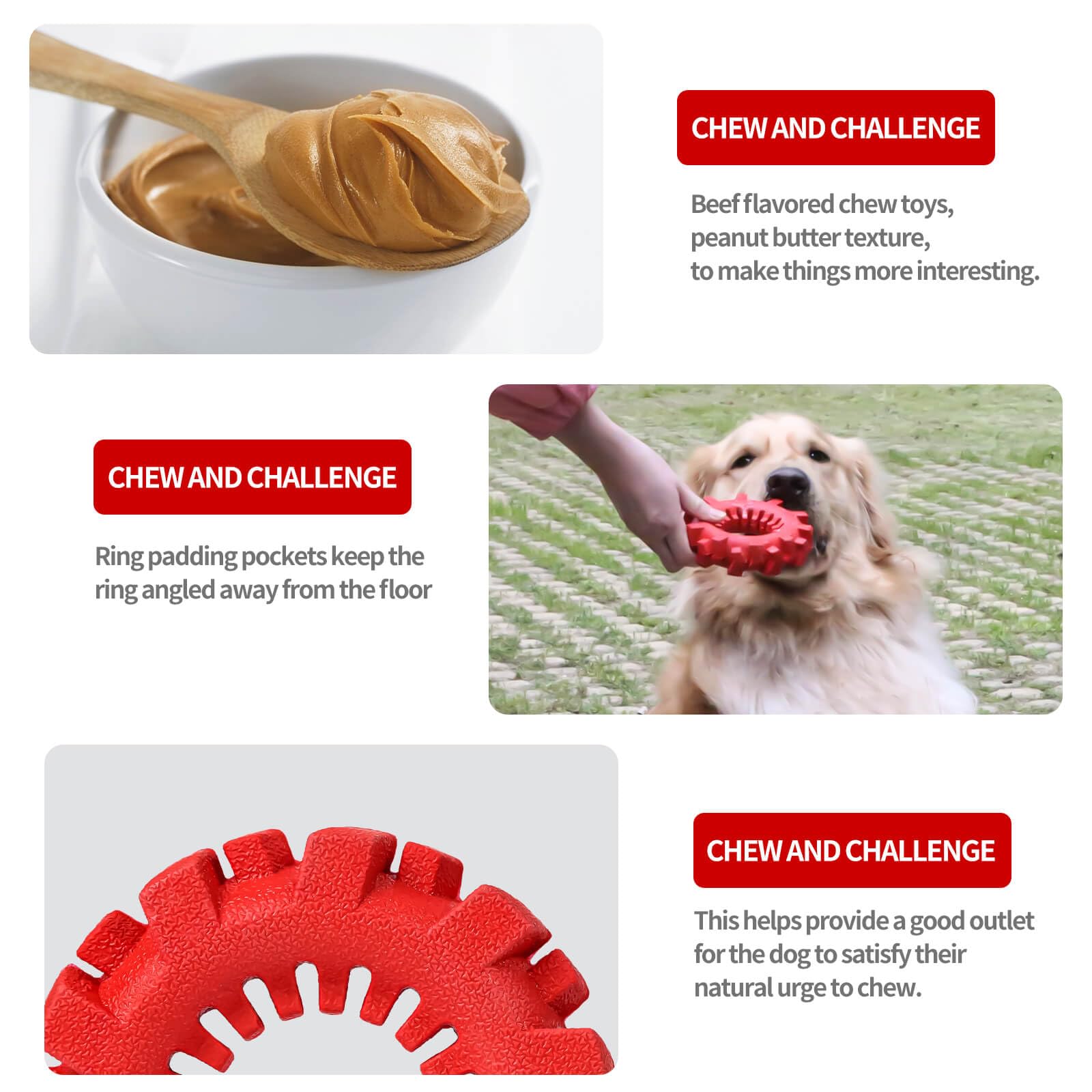 QWKNY Dog Chew Toy for Aggressive Chewers – Interactive and Tough Dog Toy for Puppies and Small Dogs, Durable Tire Dog Toy Perfect for Dental Health and Stress Relief