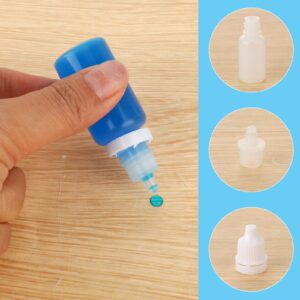 salbsever 15 Pcs 10 ML Plastic Dropper Bottle Plastic Squeezable Dropper Bottles Portable White Dropper Bottles Liquid Plastic Bottles Refillable Containers with Screw Cap