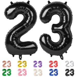 23 balloon numbers, 23rd birthday decorations for women men, number 32 balloons 40 in black happy 32nd birthday party decorations jumbo foil helium mylar balloons for wedding, celebration, graduations