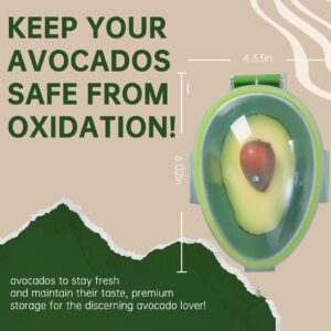 OKAY ORANGE Avocado Saver Holder Avocado Keeper Storage Container Food Storage Container Fruit Storage Containers - Keep Your Avocados Fresh for Days (Green)