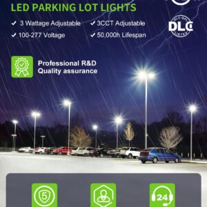 OPENLUX LED Parking Lot Light 150W 120W 90W Adjustable 4500K 5000K 5700K Tunable Up to 22500LM Photocell LED Shoebox Fixture Flood Pole Light Outdoor Field Lighting AC 100-277V