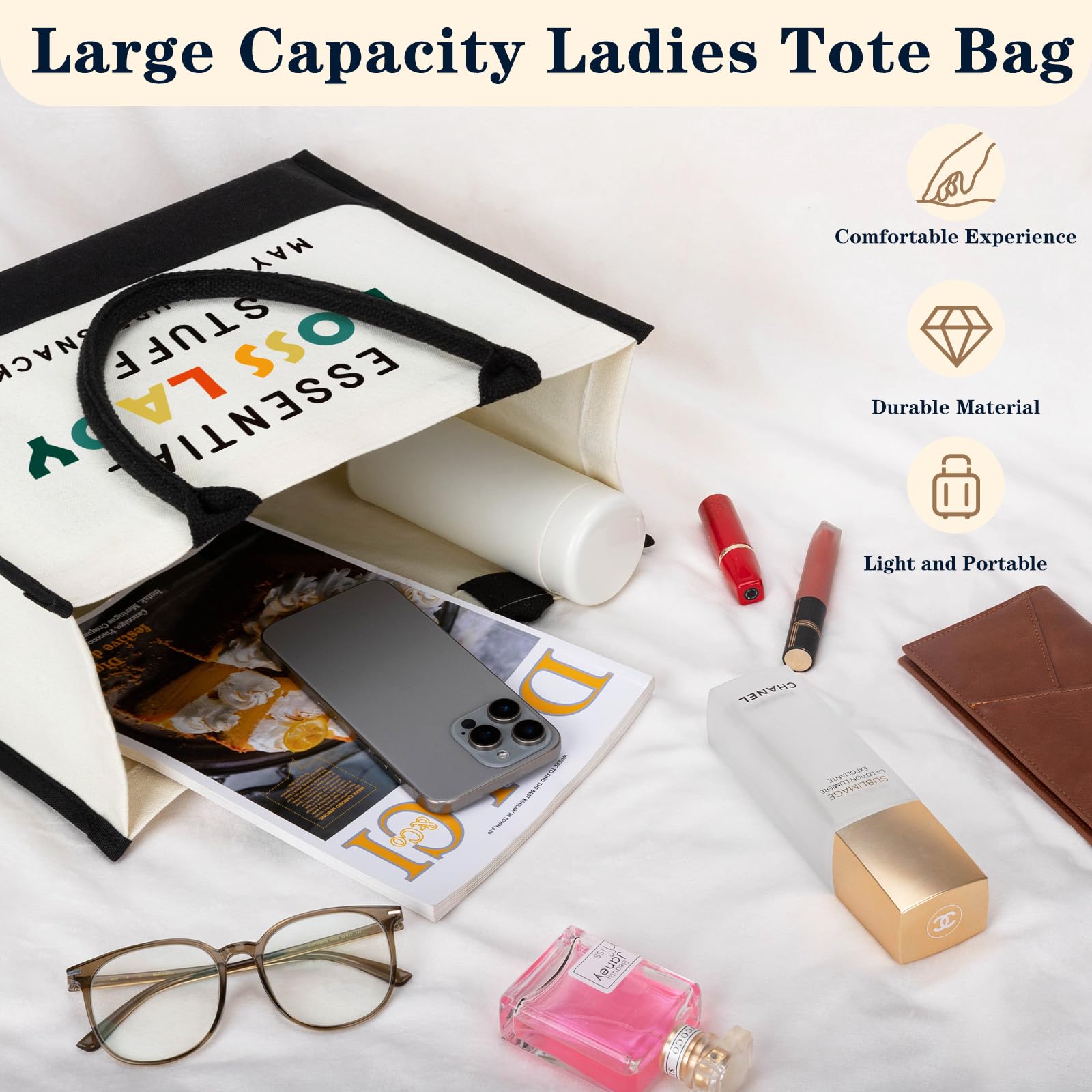 Boss Lady Gifts for Women, Boss Day Gifts for Leader Manager Boss Friend, Christmas Gift for Boss Lady, Best Boss Gifts for Boss Lady, Boss Birthday Gifts for Women, Cool Gifts for Boss Lady Tote Bag