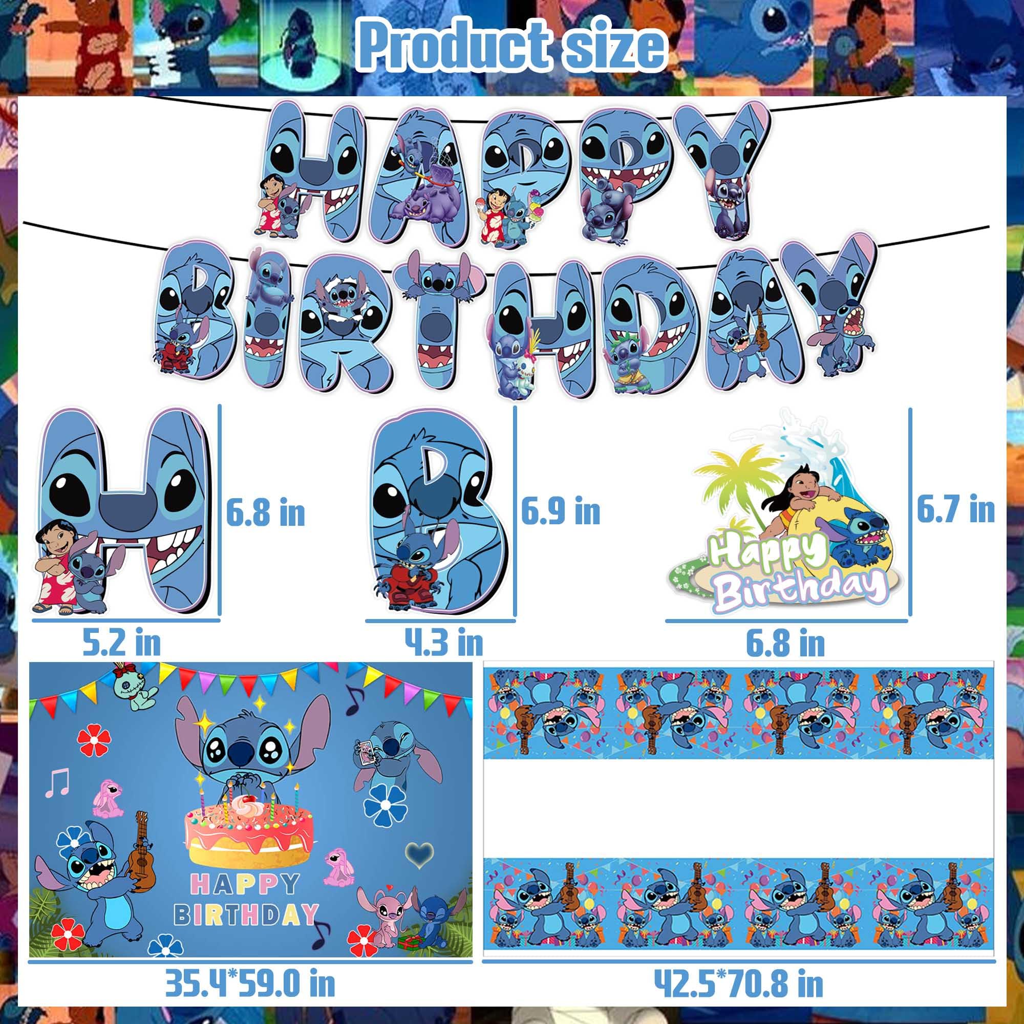 Cartoon Birthday Party Decorations Include Birthday Banner, Balloons, Backdrop, Cupcake Toppers, Hanging Swirls, Tablecloth, Cartoon Birthday Party Supplies