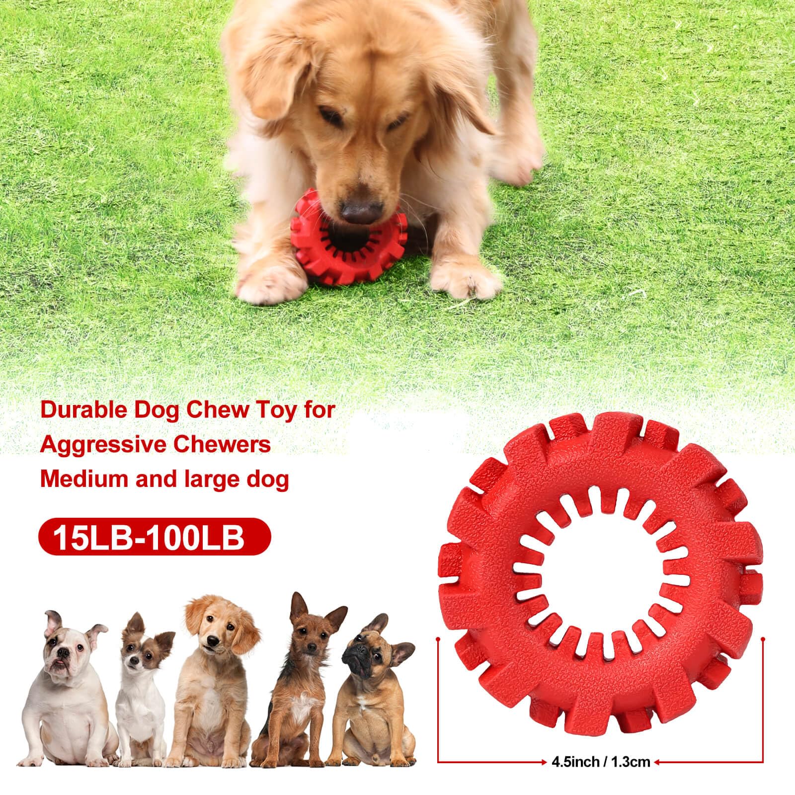 QWKNY Dog Chew Toy for Aggressive Chewers – Interactive and Tough Dog Toy for Puppies and Small Dogs, Durable Tire Dog Toy Perfect for Dental Health and Stress Relief