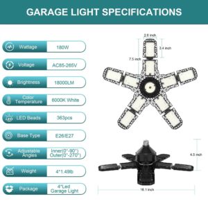 Adjustable LED Garage Ceiling Light