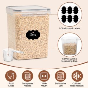 ComSaf Flour Sugar Storage Containers Set of 3 (5.2L/166oz) (2.5L/78oz*2), Large Airtight Food Storage Containers with Lids, Plastic Canisters Sets for Kitchen, Pantry Organizers for Rice and Baking