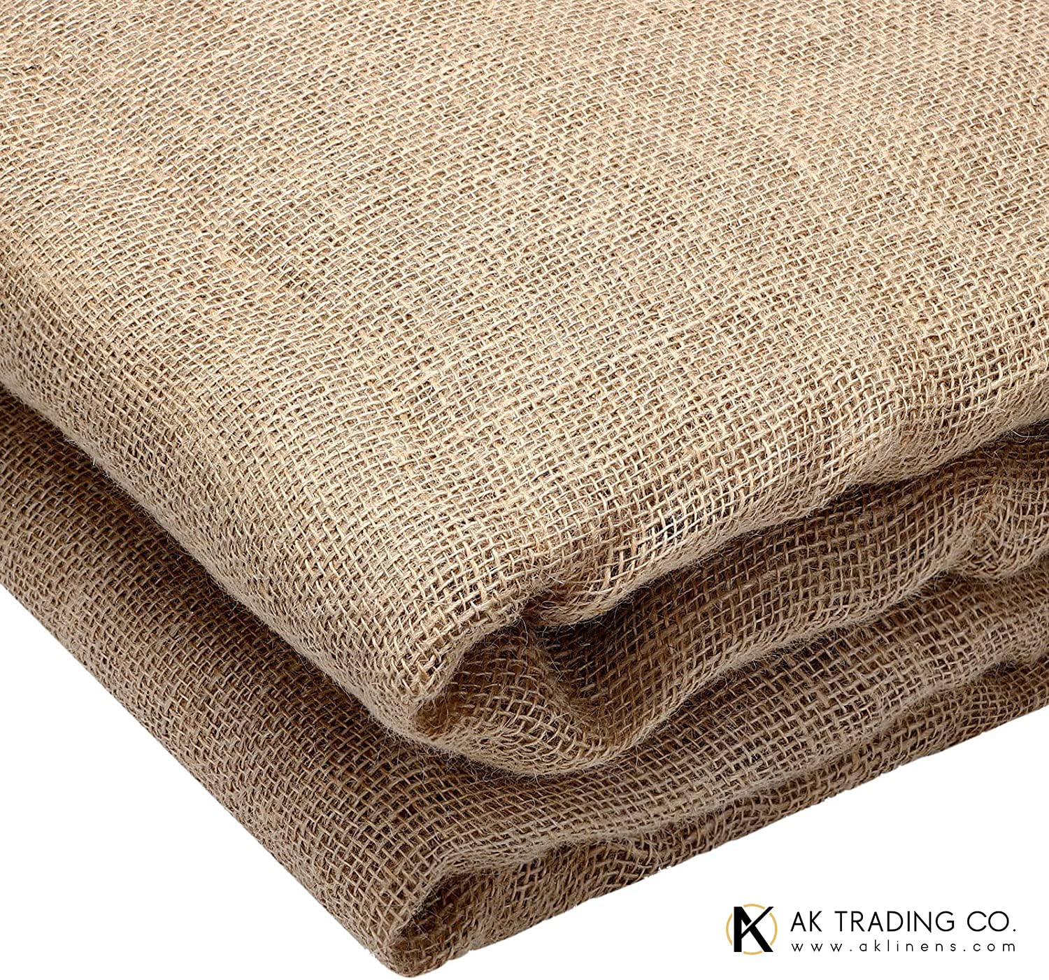 AK TRADING CO. 40" Wide Burlap Fabric 10oz Natural - Heavy Duty 100% Jute Material for Upholstery, Home Décor, Gardening, & Wedding Projects - Eco-Friendly & Biodegradable - 40 Inches x 1 Yard