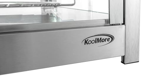 KoolMore 18 in. Commercial Pizza Display Warmer with 4 Rotating Racks in Stainless-Steel (KM-HPD4-18)