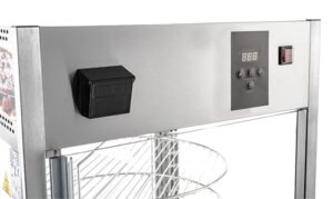 KoolMore 18 in. Commercial Pizza Display Warmer with 4 Rotating Racks in Stainless-Steel (KM-HPD4-18)