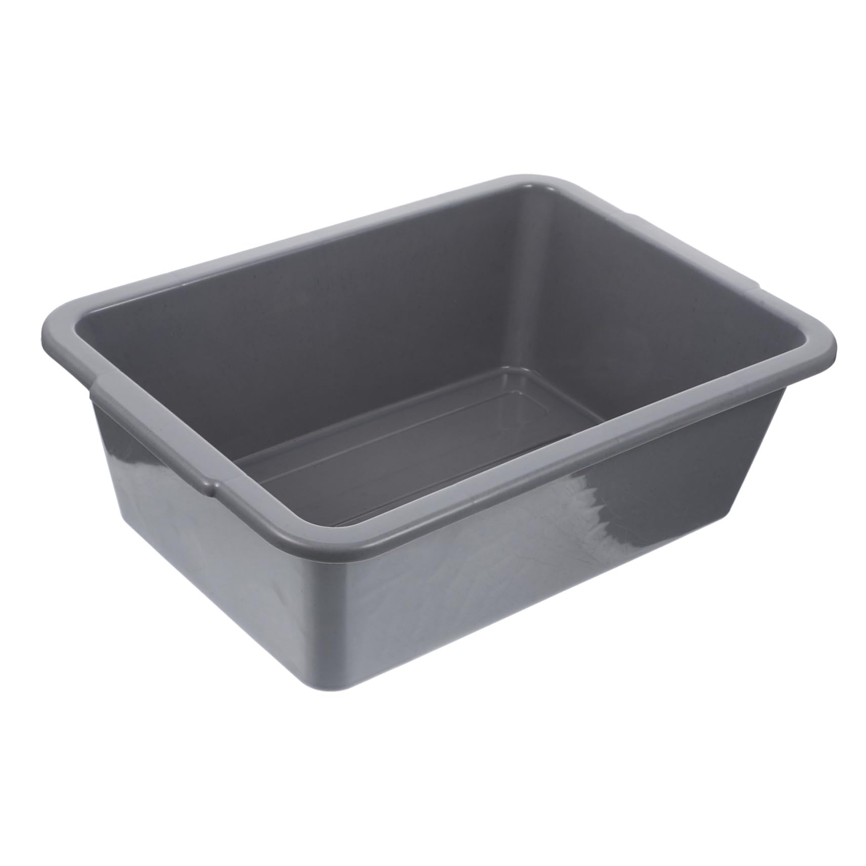 HOMOCONO Utility Tote Bus Tub Bucket Commercial Basket Dish Washing Tub Foot Soak Tub Bus Tub for Restaurant Collapsable White Storage Bins Busser Rectangular Washing Basin Tub Plastic Grey