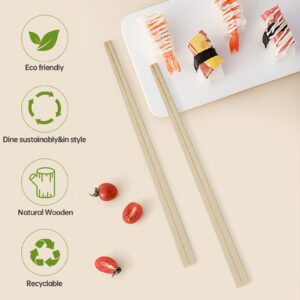 SSHAN Wooden Chopsticks Disposable - Individually Wrapped Disposable Chop Sticks, Solid No Splinter Japanese Chopsticks (100 pairs)