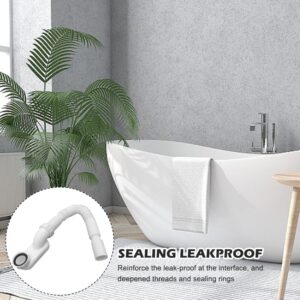 Bathtub Shower Drain Pipe,Flexible Freestanding Tub Drain Kit,Easy Install Low Profile Flat P Trap for Bathtub,Sealing Leakproof Shower Pan Drain for Kitchen,Bathroom,Bedroom