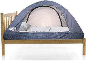 bed den - foldable privacy bed tent canopy twin xl (79.5" l x 37.4" w x 35" h) pop up college dorm room kids cozy sleep better