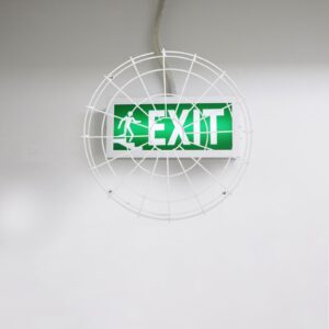 Angoily Wire Guard for Exit Sign Emergency Light Protection Covers Exit Sign Damage Cage Wall Mounted Emergency Signal Metal Wire Guard 14.15 Inch