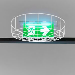 Angoily Wire Guard for Exit Sign Emergency Light Protection Covers Exit Sign Damage Cage Wall Mounted Emergency Signal Metal Wire Guard 14.15 Inch