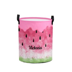 personalized storage basket,summer watermelon laundry hamper,personalized clothes hamper,storage bins,gift baskets,room decor