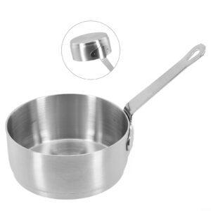 Sauce Bowl, Stainless Steel Small Saucepan Mini Pot Gravy Milk Pot Mini Serving Bowls for Side Dishes for BBQ and Party Dinner(Silver（100ML）)