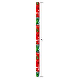 American Greetings Reversible Christmas Wrapping Paper for Kids, Minecraft and Polka Dots (1 Roll, 75 sq. ft.)