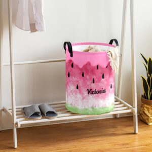 Personalized Storage Basket,Summer Watermelon Laundry Hamper,Personalized Clothes Hamper,Storage Bins,Gift Baskets,Room Decor