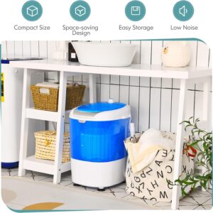 Mini Portable Washing Machine, 5.6 LBS Capacity Portable Washer and Spinner Combo with Spin Cycle Basket & Drain Hose, Semi-automatic Laundry Washer Machine for Apartment Dorm RV