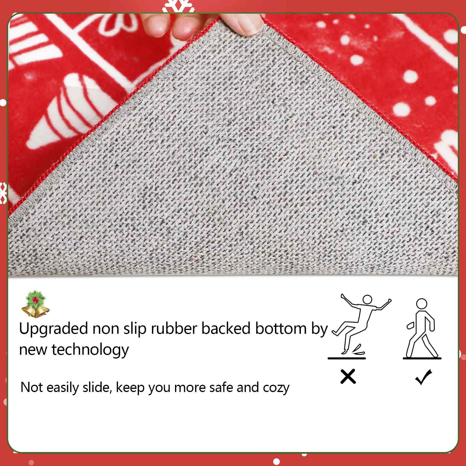 famibay Christmas Area Rug, 8x10 Area Rugs Washable Christmas Rugs for Living Room Large Room Rugs for Under Table, Winter Christmas Carpet Area Rugs for Living Room Bedroom