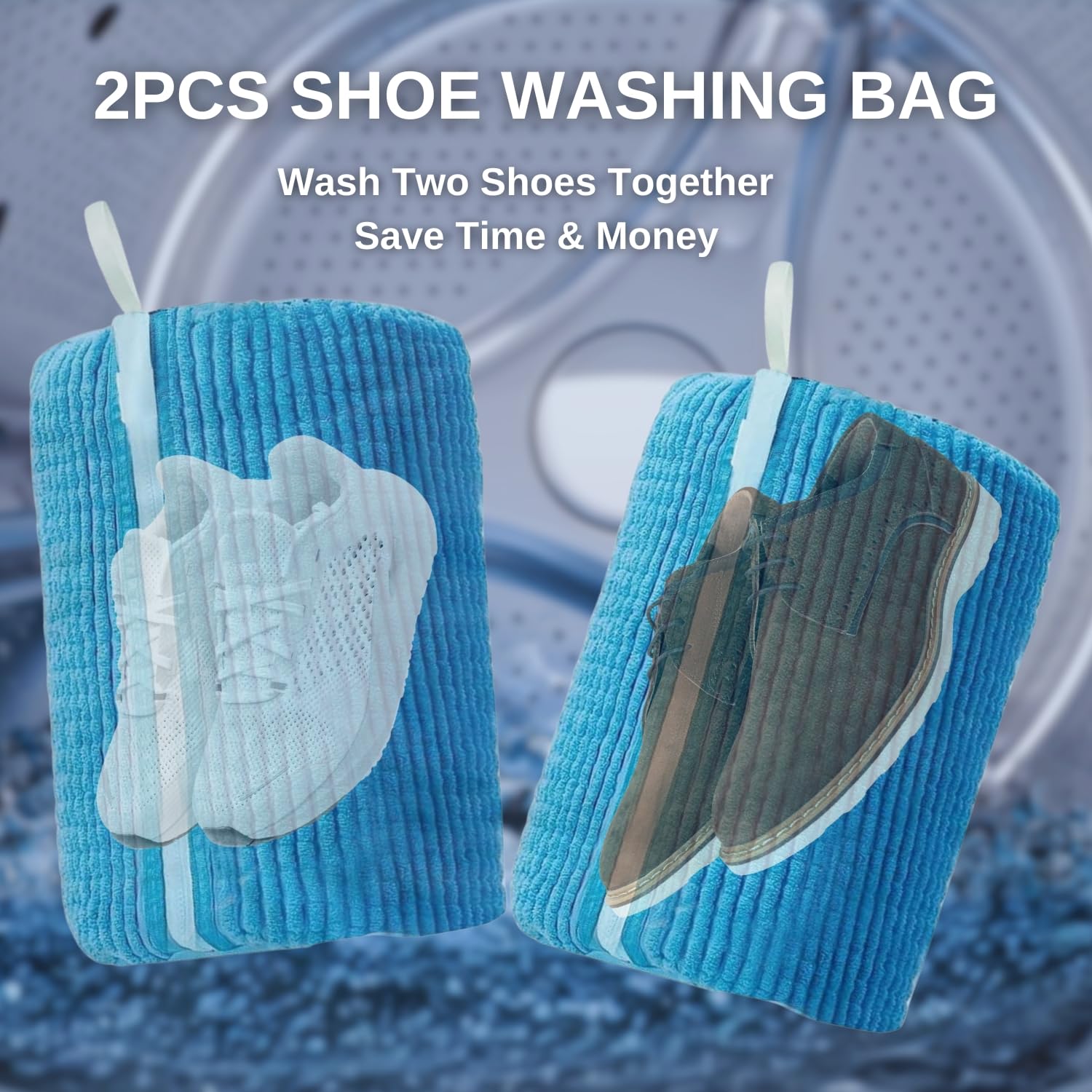 2PCS Shoe Laundry Bags for Washing Machine, Shoe Washing Bag, Laundry Shoe Bag for Washer and Dryer, Sneaker Washing Machine Bag, Shoe Washing Machine Bag, Laundry Shoe Bag, Shoe Cleaning Bag