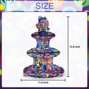 ZEZGERS Inside Cupcake Stand Holder 3 Tier Party Decorations Inside Party Supplies For Birthday Party